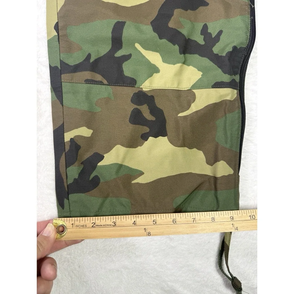 Vintage ECWCS Rain Pants Mens Medium Green Camo Gore Seam Woodland